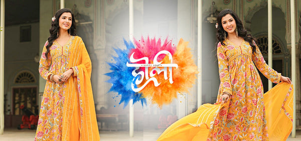 Our Best Elegant Ethnic Suit Sets for a Colorful Holi Look