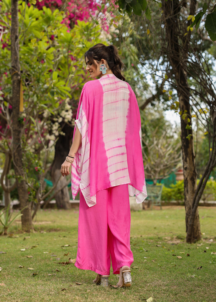 Zola Viscose Pink Tie Dye Coord Set